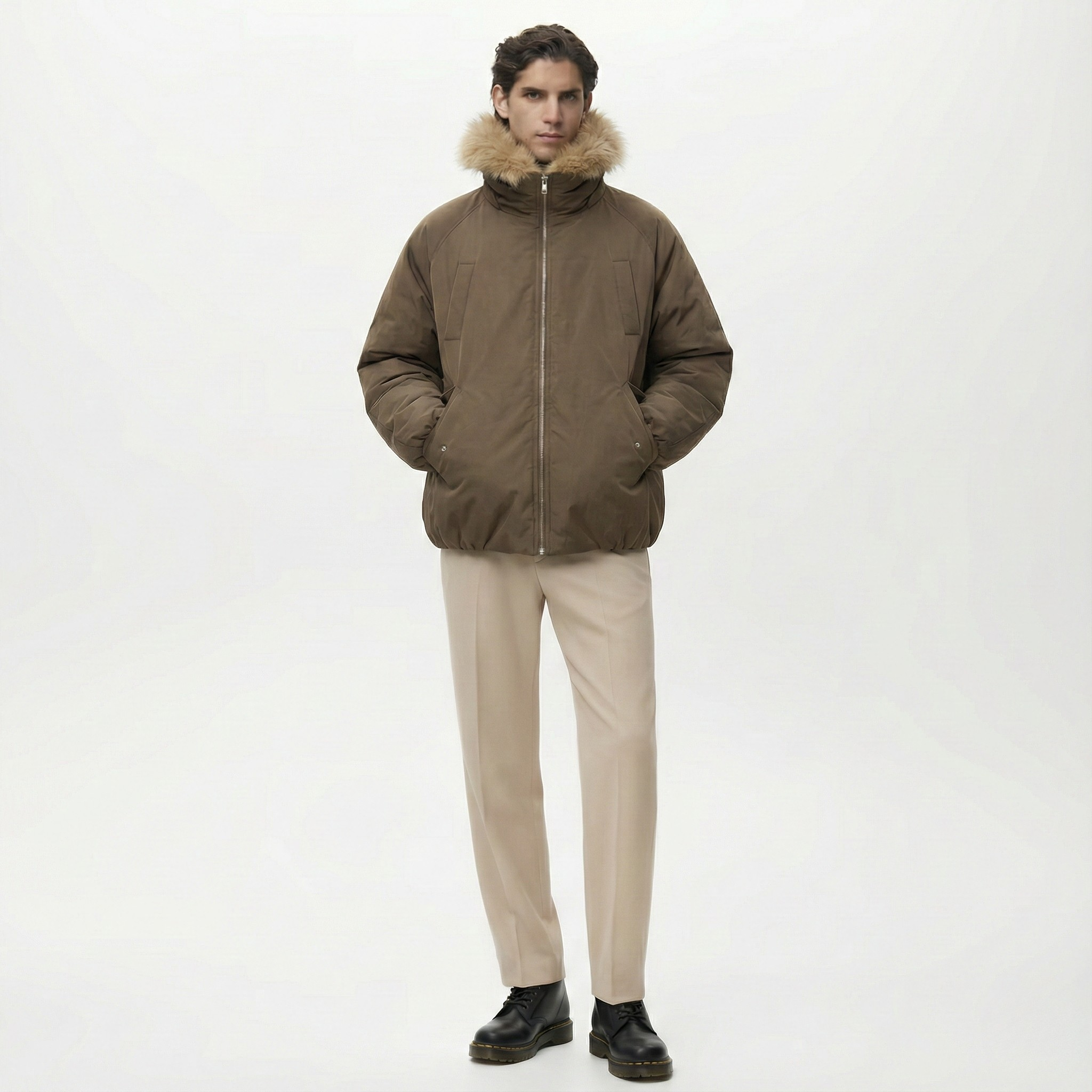 Twilight Aura Fur Bomber Jacket