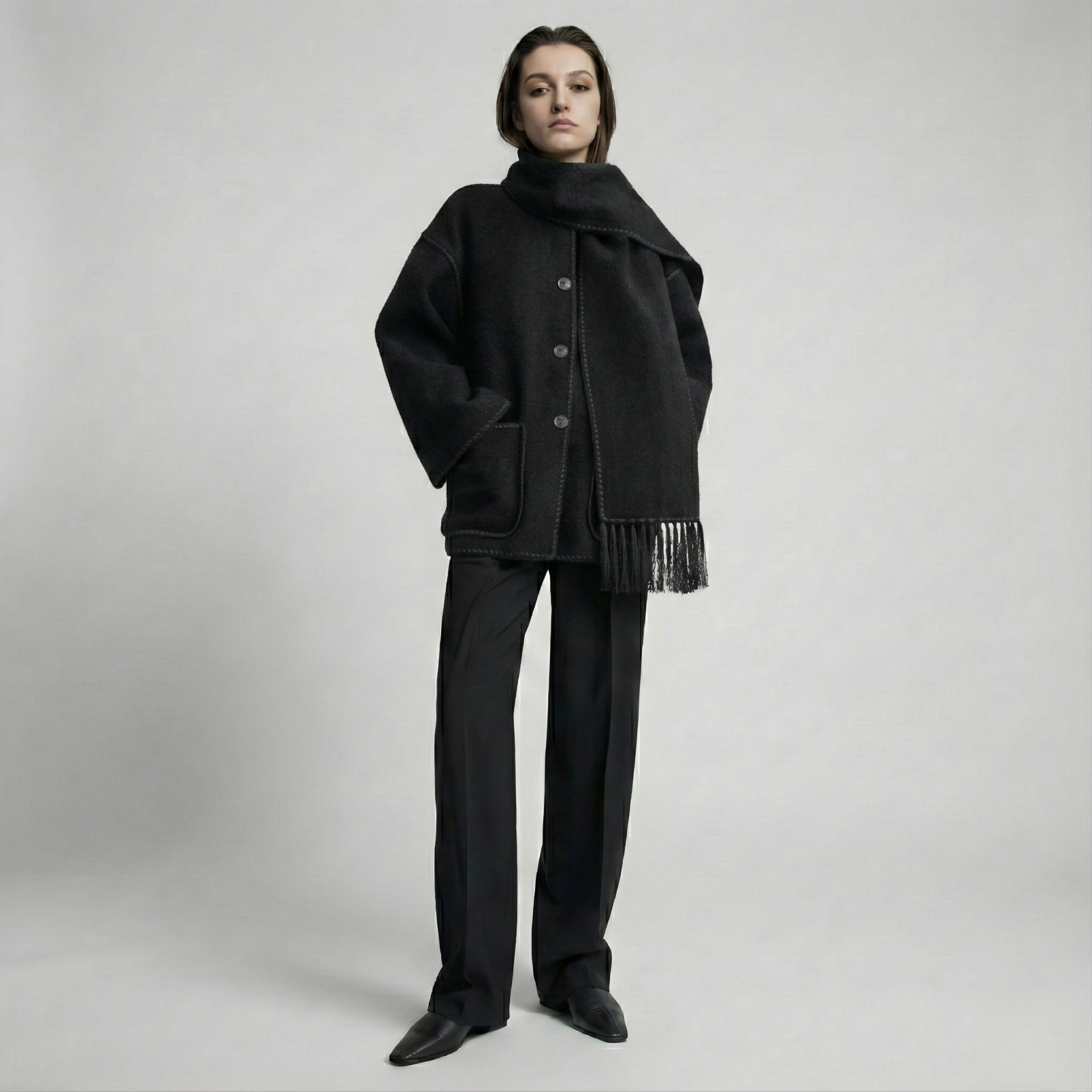 Atelier Wool Scarf Coat