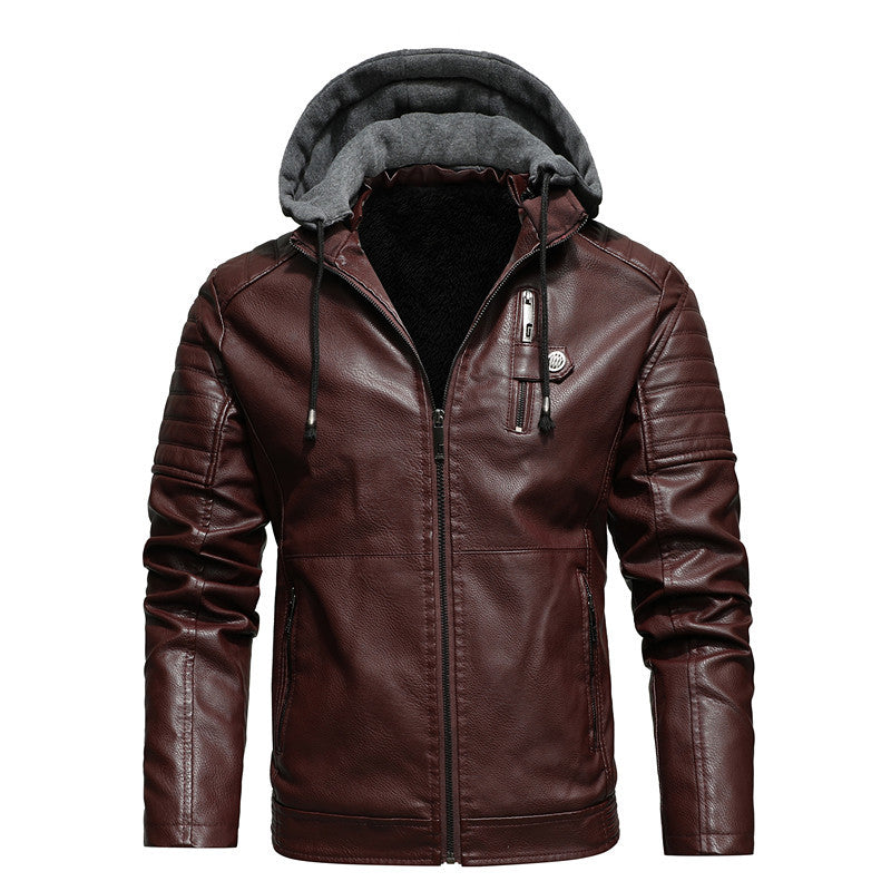 Sanctuary Hooded Leather Jacket