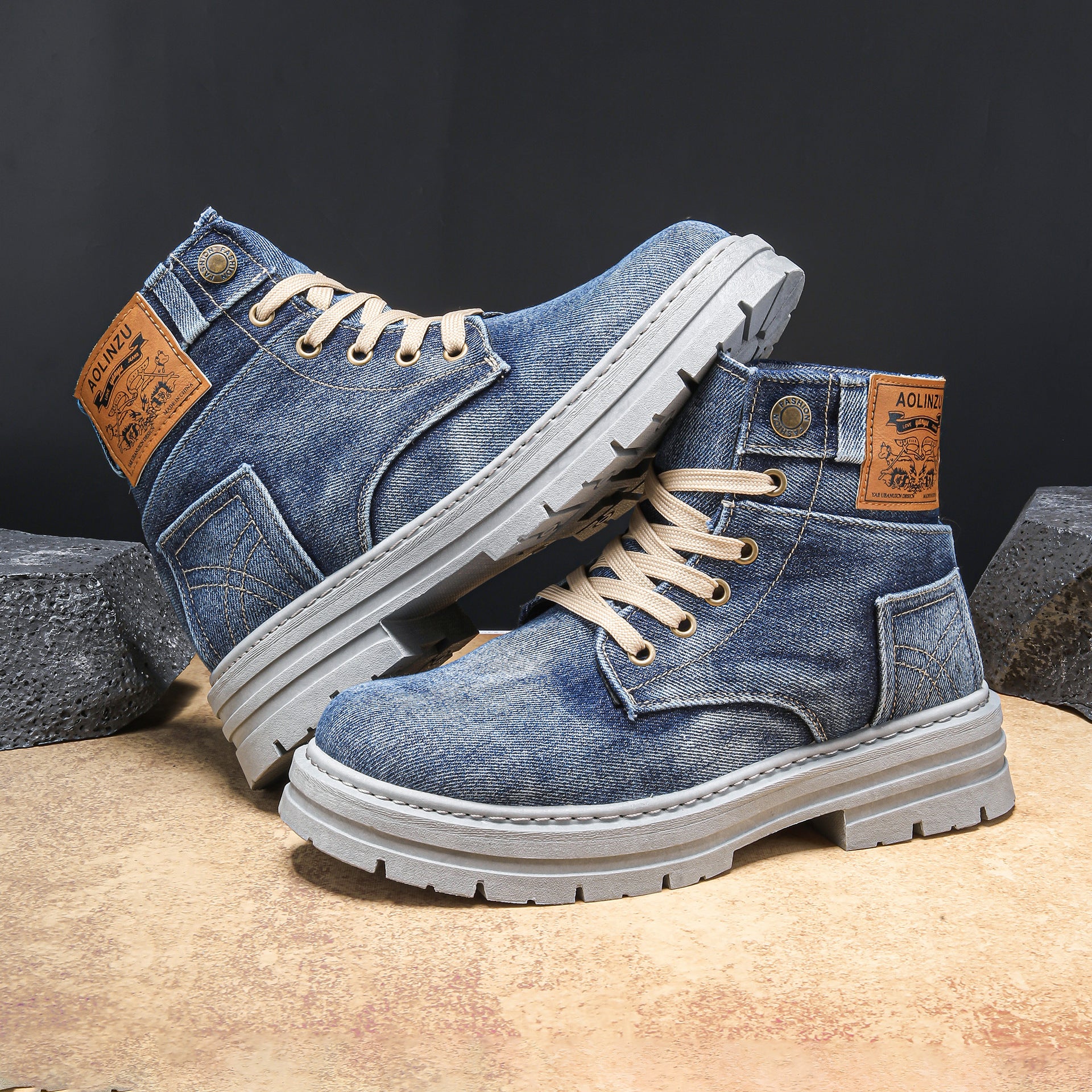 Urban Grit Denim Boots