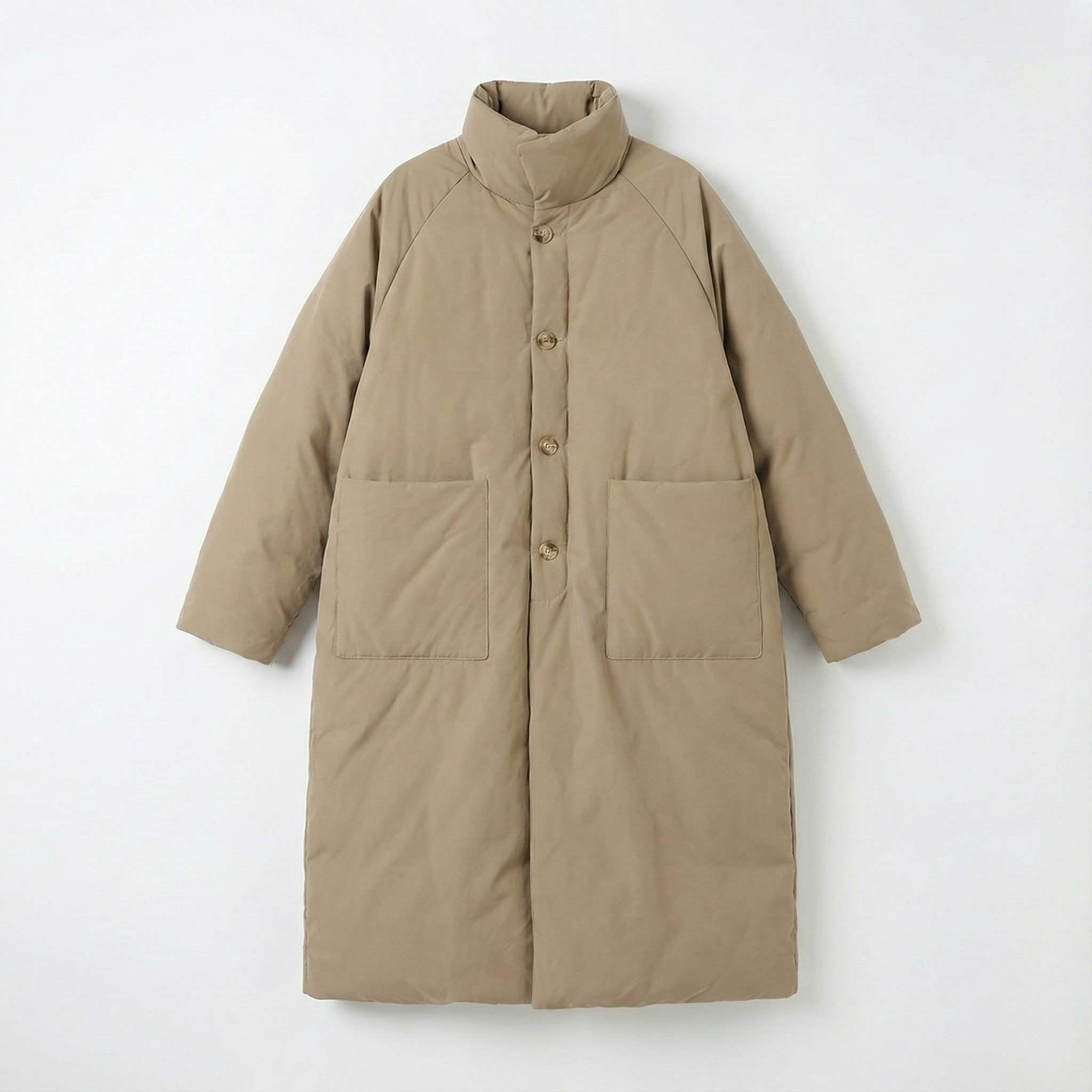 Camel Cloud Fortress Long Puffer Coat