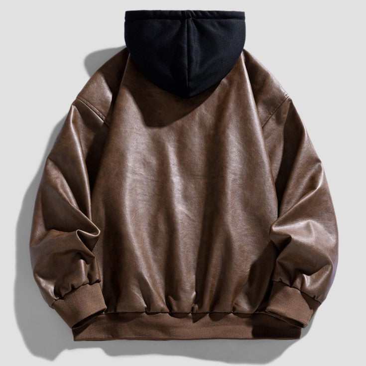 Maverick Hooded Leather Jacket