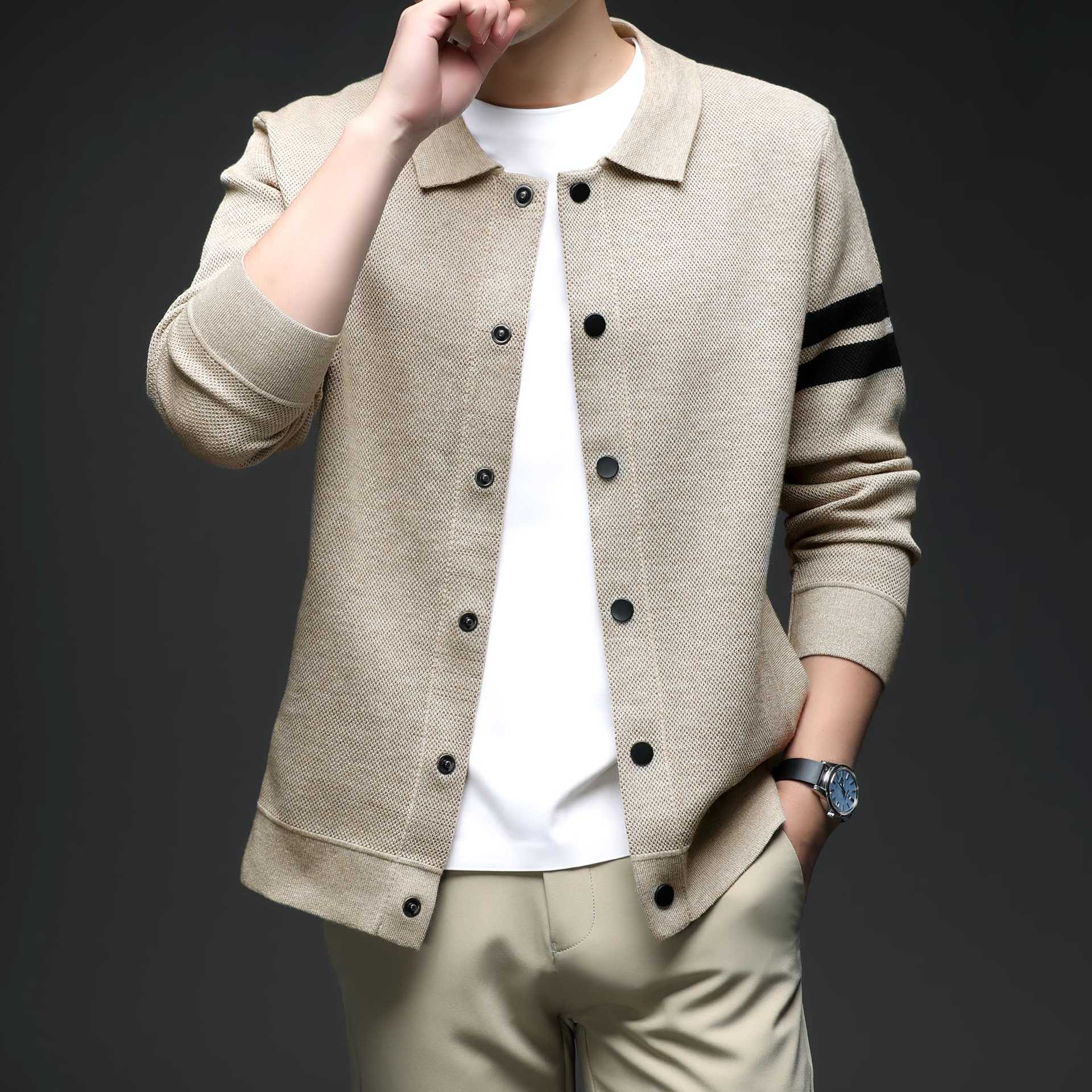 Riviera Knitted Wool Cardigan